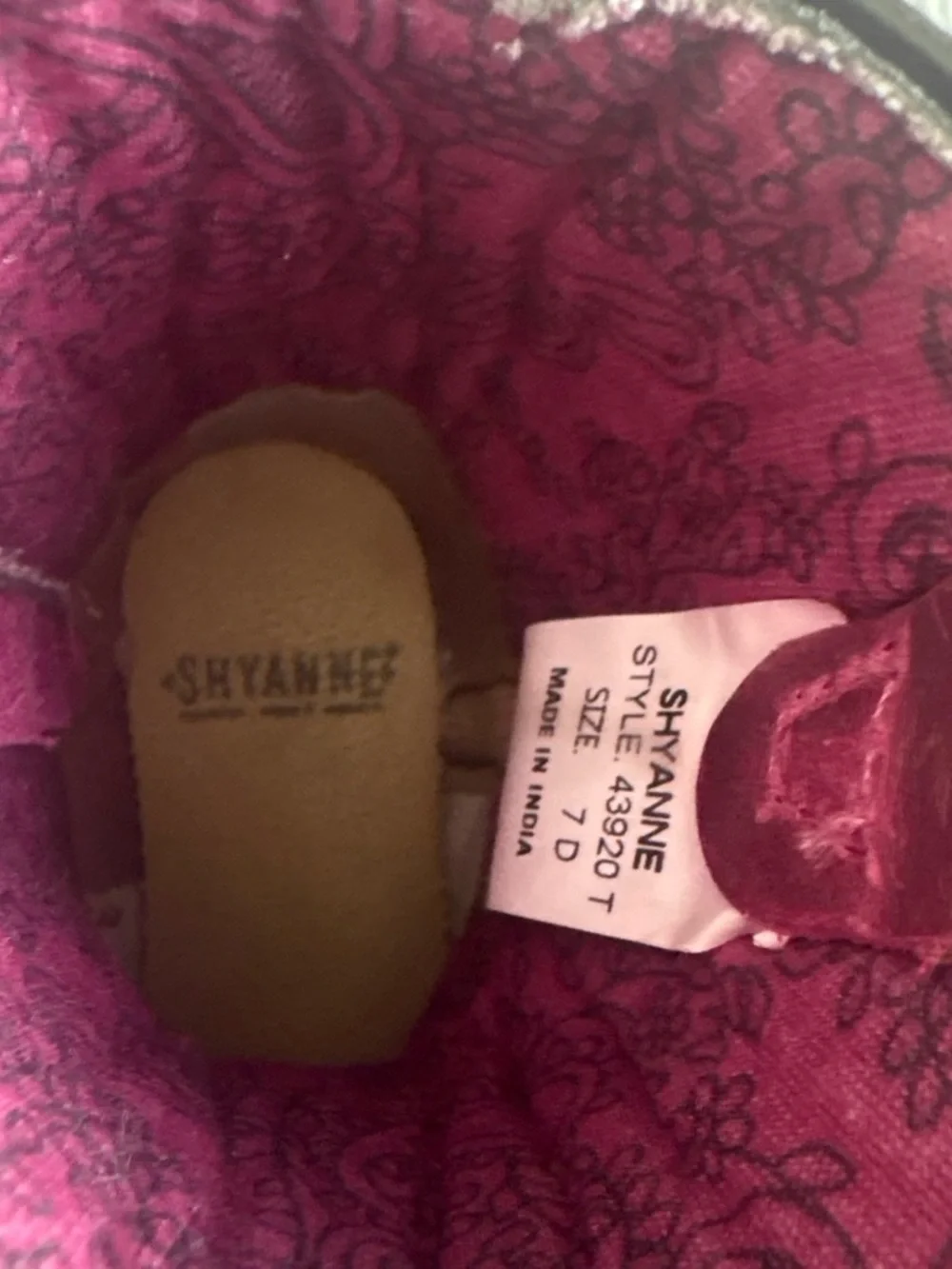 Shyanne Brown and Pink Kids Western Zip Boots